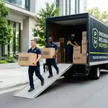 Premium moving truck background